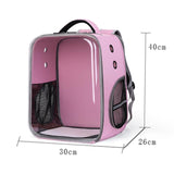 Maxbell Cat Carrier Bag Breathable Mesh Transparent for Strolling Outdoor Activities Pink