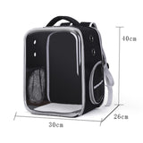 Maxbell Cat Carrier Bag Breathable Mesh Transparent for Strolling Outdoor Activities Black