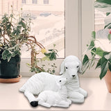 Maxbell Resin Goat Figurine Lamb Ornament Decor for Home Farm Yard Mother Baby Sheep