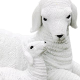 Maxbell Resin Goat Figurine Lamb Ornament Decor for Home Farm Yard Mother Baby Sheep