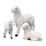 Maxbell Resin Goat Figurine Lamb Ornament Decor for Home Farm Yard 3 Lambs