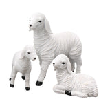 Maxbell Resin Goat Figurine Lamb Ornament Decor for Home Farm Yard 3 Lambs