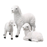 Maxbell Resin Goat Figurine Lamb Ornament Decor for Home Farm Yard 3 Lambs
