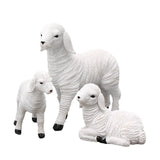 Maxbell Resin Goat Figurine Lamb Ornament Decor for Home Farm Yard 3 Lambs