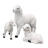 Maxbell Resin Goat Figurine Lamb Ornament Decor for Home Farm Yard 3 Lambs