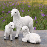 Maxbell Resin Goat Figurine Lamb Ornament Decor for Home Farm Yard 3 Lambs