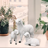 Maxbell Resin Goat Figurine Lamb Ornament Decor for Home Farm Yard 3 Lambs