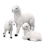 Maxbell Resin Goat Figurine Lamb Ornament Decor for Home Farm Yard 3 Lambs