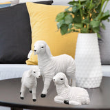 Maxbell Resin Goat Figurine Lamb Ornament Decor for Home Farm Yard 3 Lambs