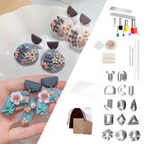 Maxbell 165 Pieces Polymer Clay Earring Cutters Stainless Steel Cutting Mold Accs