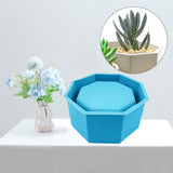 Maxbell Garden Geometric Flower Pot Silicone Molds Planter Vase Mould DIY Tool Blue A