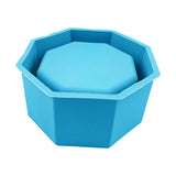 Maxbell Garden Geometric Flower Pot Silicone Molds Planter Vase Mould DIY Tool Blue A