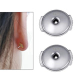 Maxbell 1 Pair Locking Earring Backs Jewelry Findings Replacements Backs Stoppers 6mm White Gold Color