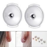 Maxbell 1 Pair Locking Earring Backs Jewelry Findings Replacements Backs Stoppers 6mm Silver