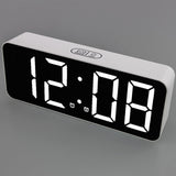 Maxbell Desktop Alarm Clock LED Digital Clock Large Screen Display Black Mirrored