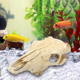 Maxbell Aquarium Skull Head Ornaments Fish Tank Landscaping for Outdoor Halloween