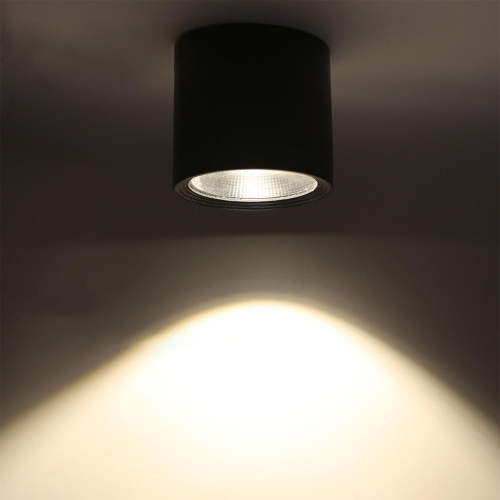 Maxbell Ceiling Downlights 12W Black Spot Light for Under Eave Bathroom Living Room White