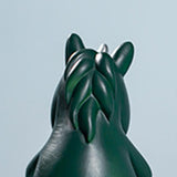 Maxbell Nordic Horse Sculpture Art Crafts Pony Figurine for Car Cabinet Dark Green