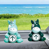 Maxbell Nordic Horse Sculpture Art Crafts Pony Figurine for Car Cabinet Dark Green