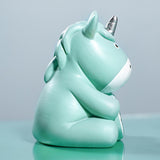 Maxbell Nordic Horse Sculpture Art Crafts Pony Figurine for Car Cabinet Light Green