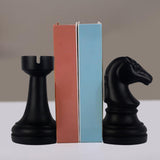 Maxbell Chess Bookends Book Ends to Hold Books Support Dividers for Home Office