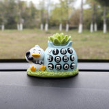 Maxbell Car Dashboard Ornament Bonsai Decor for Home Interior Display Auto Gifts duck