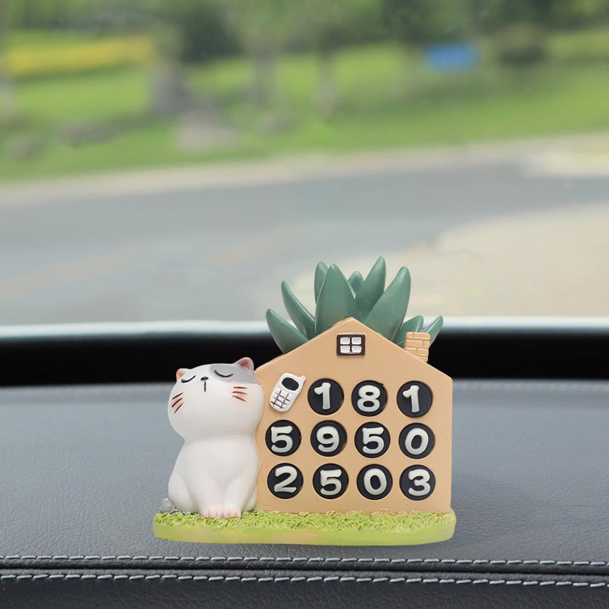 Maxbell Car Dashboard Ornament Bonsai Decor for Home Interior Display Auto Gifts cat