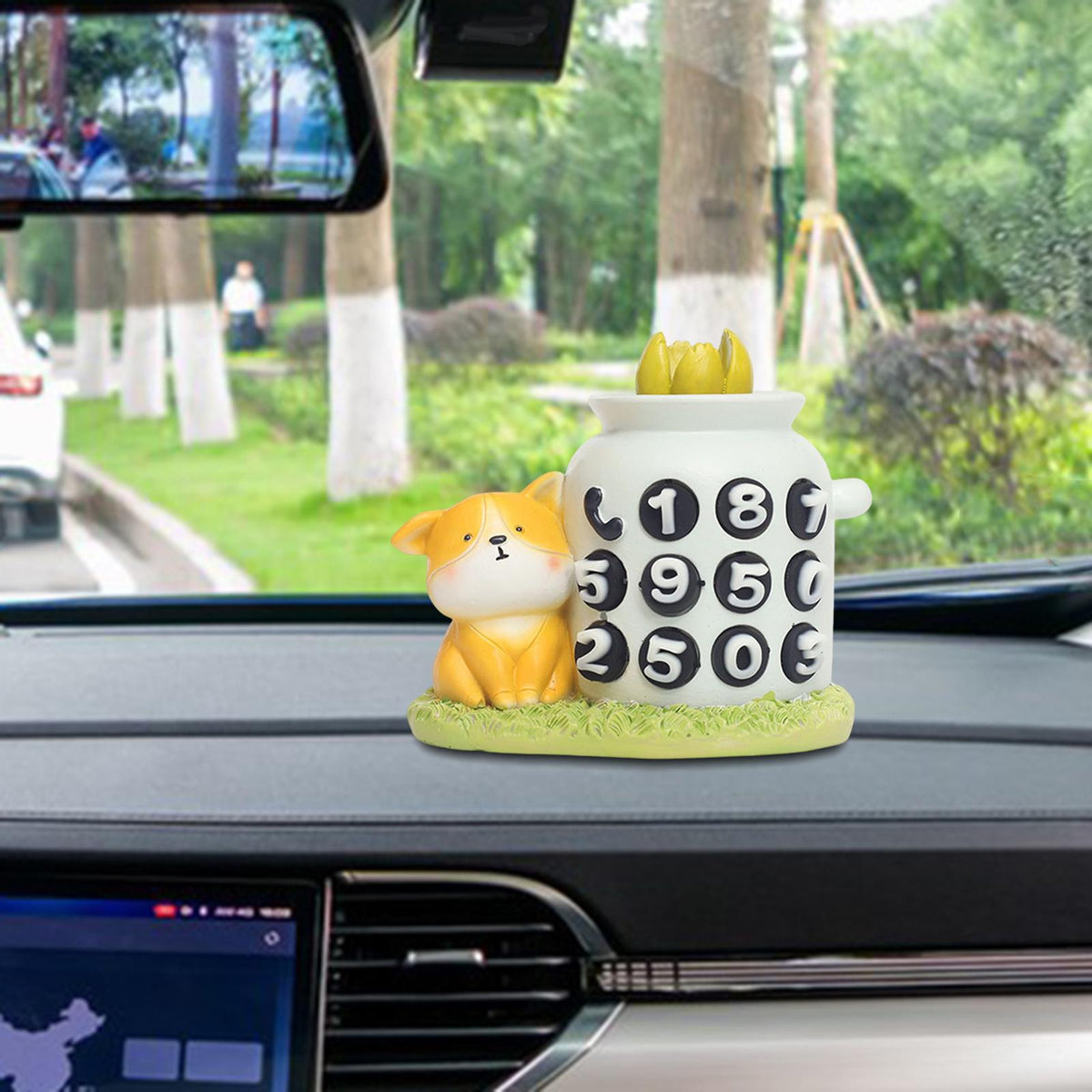 Maxbell Car Dashboard Ornament Bonsai Decor for Home Interior Display Auto Gifts puppy