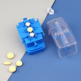 Maxbell 1/4 1/2 Multiple Pill Splitter Pill Cutter Splitting Tablet Divider Blue