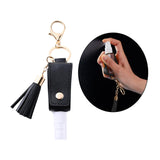 Maxbell 30ml Hand Washing Keychain Refillable Spray Bottle for Shampoo Liquid Black