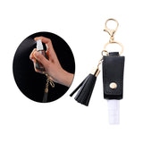 Maxbell 30ml Hand Washing Keychain Refillable Spray Bottle for Shampoo Liquid Black