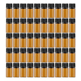 Maxbell 50x Amber Mini Glass Bottle for Aromatherapy  middle hole plug 3ml