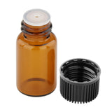 Maxbell 50x Amber Mini Glass Bottle for Aromatherapy  middle hole plug 3ml