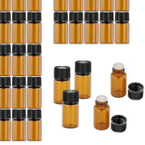 Maxbell 50x Amber Mini Glass Bottle for Aromatherapy  middle hole plug 3ml