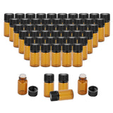 Maxbell 50x Amber Mini Glass Bottle for Aromatherapy  middle hole plug 3ml