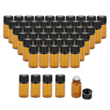 Maxbell 50x Amber Mini Glass Bottle for Aromatherapy  middle hole plug 3ml