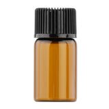 Maxbell 50x Amber Mini Glass Bottle for Aromatherapy  middle hole plug 3ml
