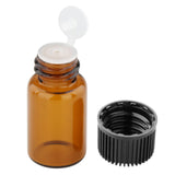 Maxbell 50x Amber Mini Glass Bottle for Aromatherapy  Inner plug 3ml