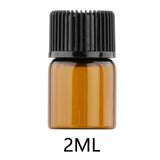 Maxbell 50x Amber Mini Glass Bottle for Aromatherapy  Inner plug 2ml