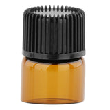 Maxbell 50x Amber Mini Glass Bottle for Aromatherapy  Inner plug 1ml