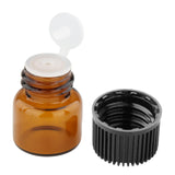 Maxbell 50x Amber Mini Glass Bottle for Aromatherapy  Inner plug 1ml