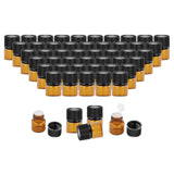 Maxbell 50x Amber Mini Glass Bottle for Aromatherapy  Inner plug 1ml