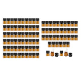 Maxbell 100Pcs Amber Mini Glass Bottle Empty for Essential Oil Aromatherapy Perfume