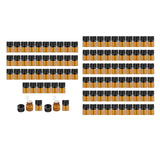 Maxbell 100Pcs Amber Mini Glass Bottle Empty for Essential Oil Aromatherapy Perfume