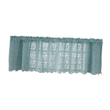 Maxbell Kitchen Curtain Tier Lace Window Valance for Bar Cafe Balcony Dining Room Blue