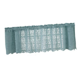 Maxbell Kitchen Curtain Tier Lace Window Valance for Bar Cafe Balcony Dining Room Blue