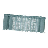 Maxbell Kitchen Curtain Tier Lace Window Valance for Bar Cafe Balcony Dining Room Blue