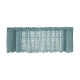 Maxbell Kitchen Curtain Tier Lace Window Valance for Bar Cafe Balcony Dining Room Blue