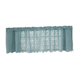 Maxbell Kitchen Curtain Tier Lace Window Valance for Bar Cafe Balcony Dining Room Blue