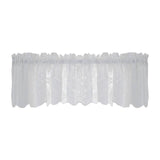 Maxbell Kitchen Curtain Tier Lace Window Valance for Bar Cafe Balcony Dining Room White